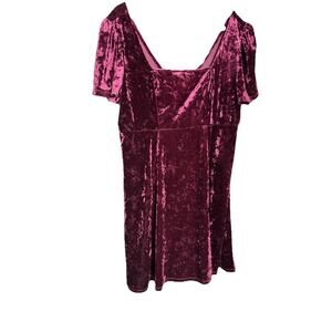 Live To Be Spoiled Velvet Dress Wine Burgundy Babydoll‎ 2X Plus Whimsigoth Fairy